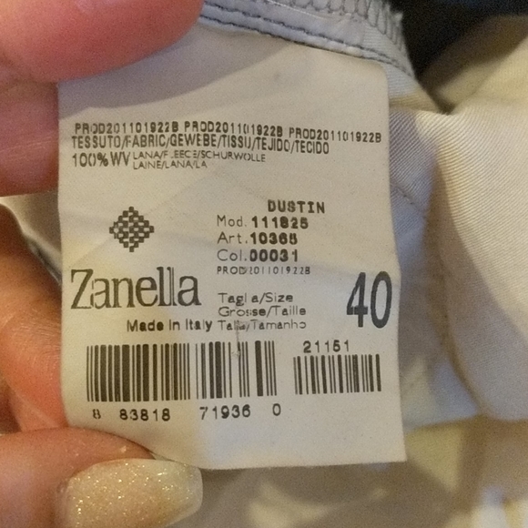 Zanella Gray Men's 40W Pants - Picture 4 of 8